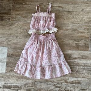 Pink Floral Kids Matching Set